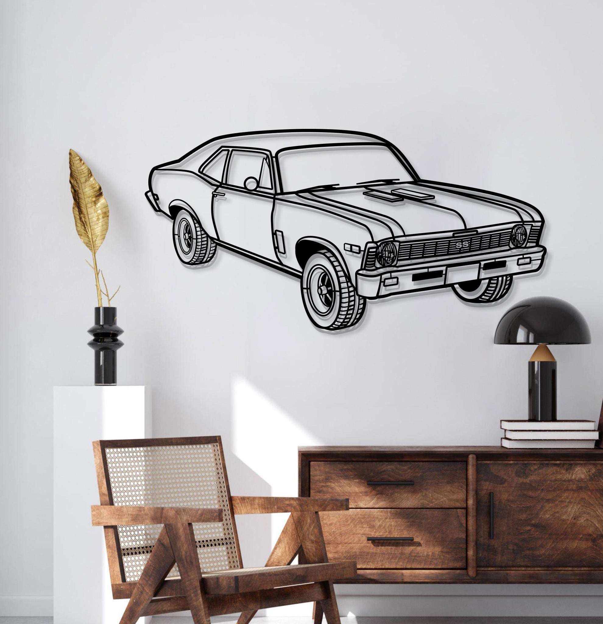 1969 Nova Yenko Perspective Metal Car Wall Art - MT1250 – MCarCovers