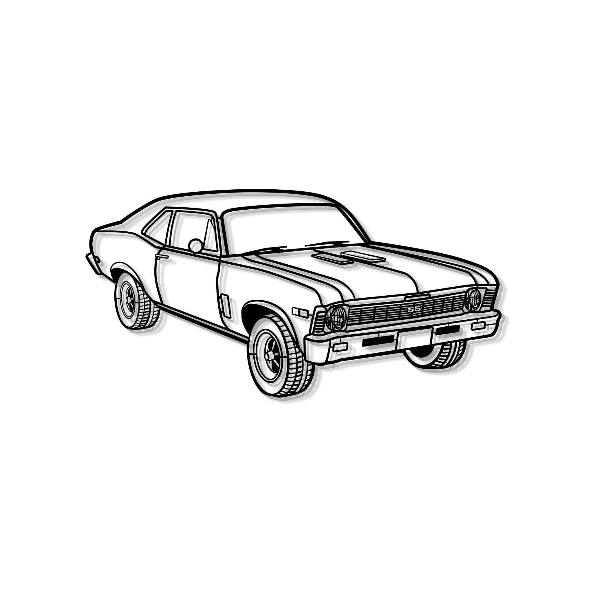 根付け 作家 作品NOVA 1969 Nova Yenko Perspective Metal Car Wall Art - MT1250 – MCarCovers