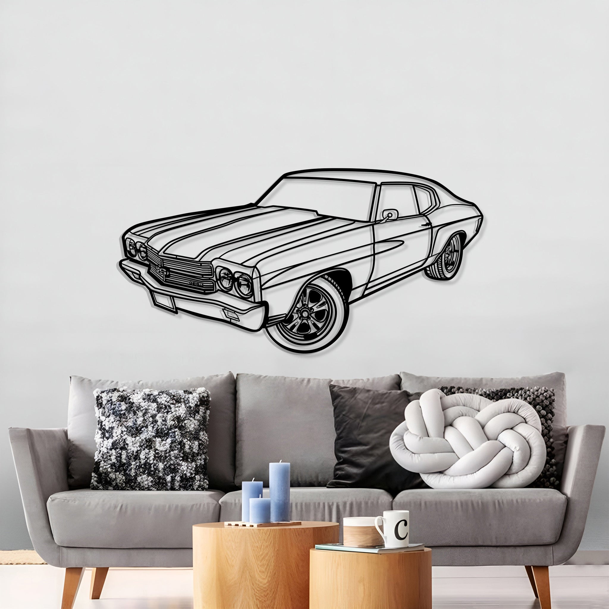1970 Chevelle SS Perspective Metal Car Wall Art - MT1252 – MCarCovers