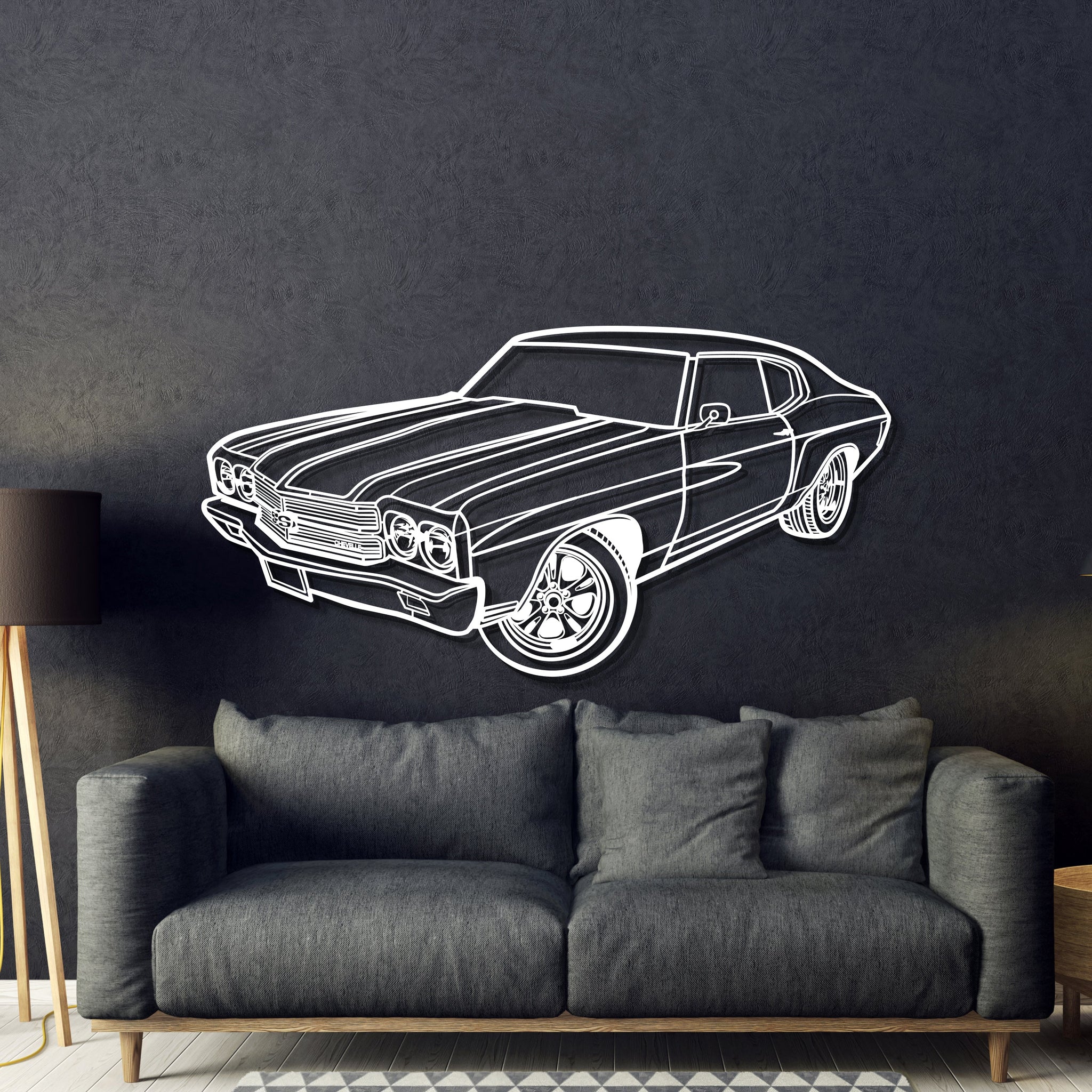 1970 Chevelle SS Perspective Metal Car Wall Art - MT1252 – MCarCovers
