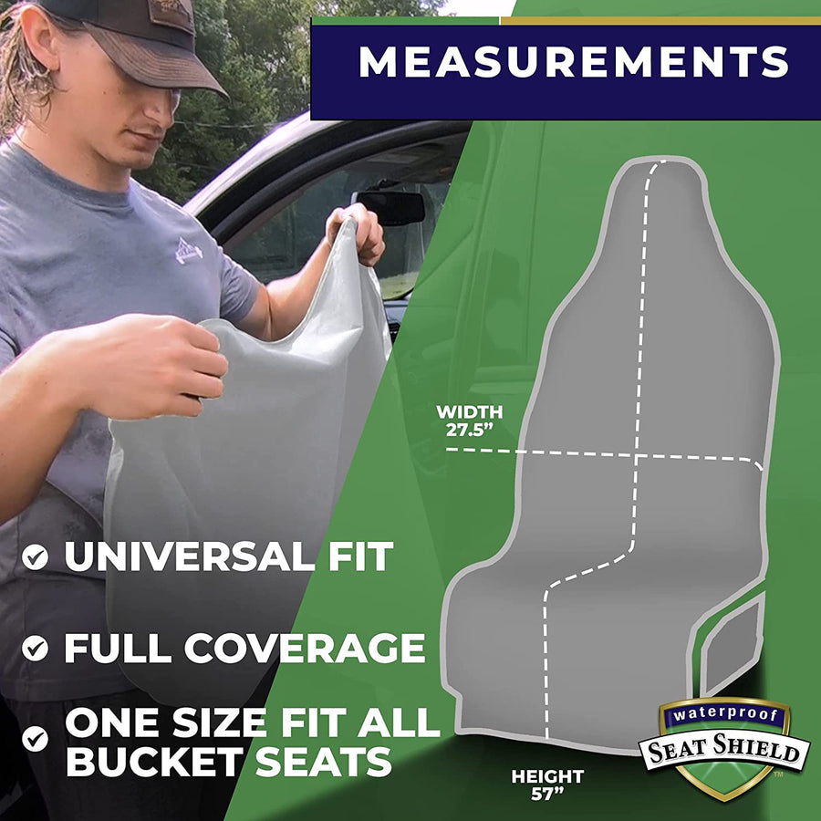 UltraSport SeatShield - Waterproof Car Seat Protector - Gray