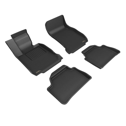 All-Weather Custom-Fit Floor Mats for BMW 2 Series (F22) 2014-2021 with Non-Slip Backing - Black - 1st Row 2nd Row