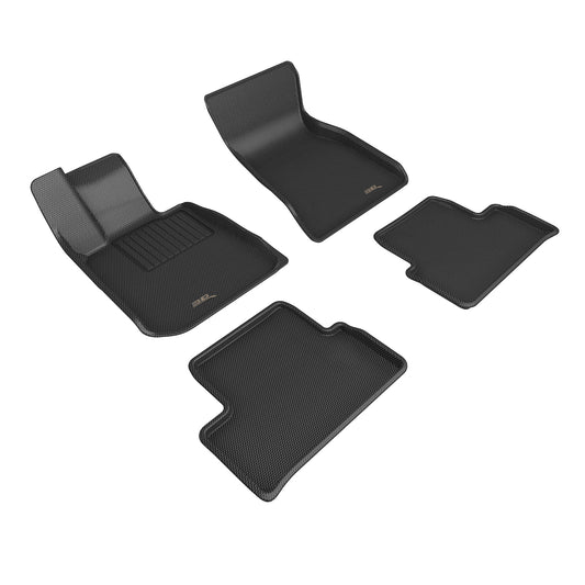 All-Weather Custom-Fit Floor Mats for BMW I4 (G26) 2022-2025 with Non-Slip Backing - Black - 1st Row 2nd Row