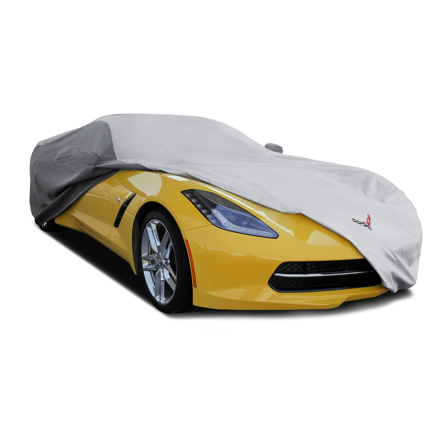 Chevrolet Corvette C7 2014-2019 Outdoor / Indoor Car Cover With C7 Flag Logo