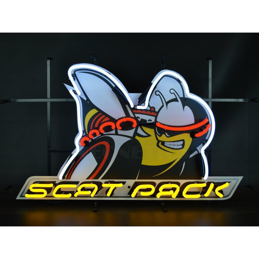 Dodge Scat Pack Neon Sign with Backing