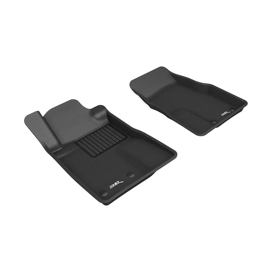 All-Weather Custom-Fit Floor Mats for Ford Mustang 2012-2014 with Non-Slip Backing - Black - 1st Row