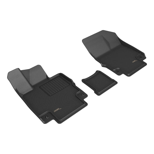 All-Weather Custom-Fit Floor Mats for Genesis Gv60 2023-2025 with Non-Slip Backing - Black - 1st Row