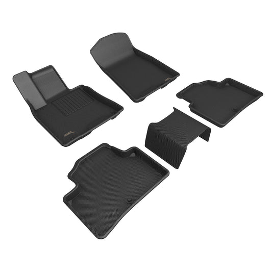 All-Weather Custom-Fit Floor Mats for Genesis Gv70 2022-2025 with Non-Slip Backing - Black - 1st Row 2nd Row