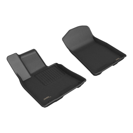 All-Weather Custom-Fit Floor Mats for Genesis Gv70 2022-2025 with Non-Slip Backing - Black - 1st Row