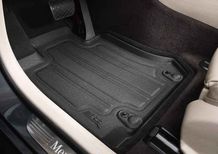 All-Weather Custom-Fit Floor Mats for Mercedes-Benz Glc-Class (X205) 2016-2022 with Non-Slip Backing - Black - 1st Row 2nd Row