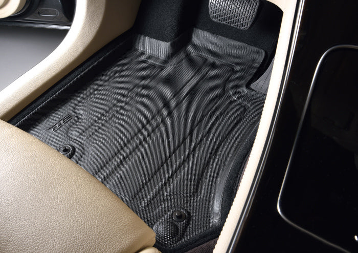 All-Weather Custom-Fit Floor Mats for Mercedes-Benz Gle-Class 2020-2021 with Non-Slip Backing - Black - 1st Row 2nd Row 3rd Row