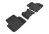 All-Weather Custom-Fit Floor Mats for Acura Tlx 2015-2020 with Non-Slip Backing - Black - 2nd Row