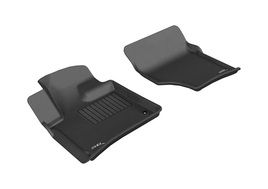 All-Weather Custom-Fit Floor Mats for Audi Q7 2007-2015 with Non-Slip Backing - Black - 1st Row
