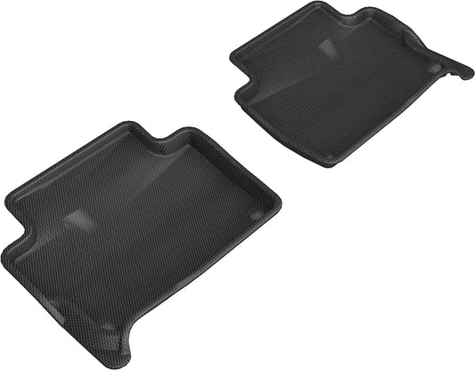 All-Weather Custom-Fit Floor Mats for Audi Q7 2007-2015 with Non-Slip Backing - Black - 2nd Row