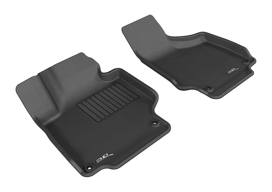 All-Weather Custom-Fit Floor Mats for Audi Tt / Tts 2008-2015 with Non-Slip Backing - Black - 1st Row
