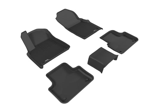 All-Weather Custom-Fit Floor Mats for Audi Q7 / Sq7 / Q8 / Sq8 2017-2025 with Non-Slip Backing - Black - 1st Row 2nd Row