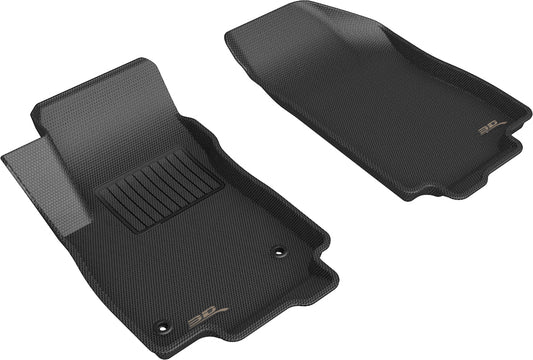 All-Weather Custom-Fit Floor Mats for Buick / Chevrolet Encore / Trax 2013-2022 with Non-Slip Backing - Black - 1st Row