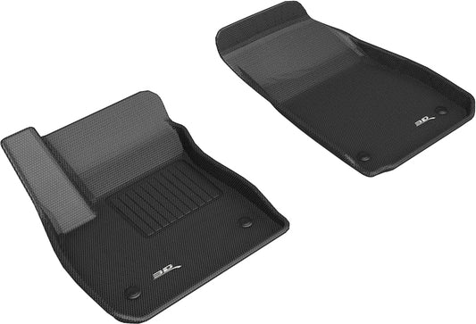 All-Weather Custom-Fit Floor Mats for Buick Regal 2018-2020 with Non-Slip Backing - Black - 1st Row