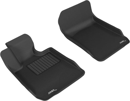 All-Weather Custom-Fit Floor Mats for BMW 3 Series 2006-2013 with Non-Slip Backing - Black - 1st Row
