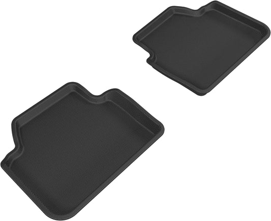 All-Weather Custom-Fit Floor Mats for BMW 3 Series / X3 2006-2011 with Non-Slip Backing - Black - 2nd Row