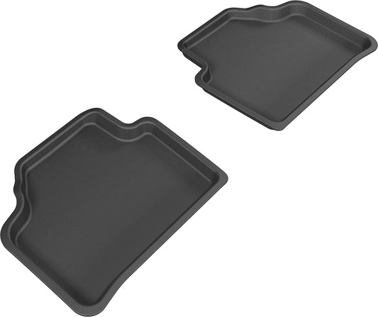 All-Weather Custom-Fit Floor Mats for BMW X1 2013-2015 with Non-Slip Backing - Black - 2nd Row