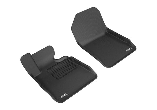 All-Weather Custom-Fit Floor Mats for BMW 3 Series Convertible 2007-2013 with Non-Slip Backing - Black - 1st Row