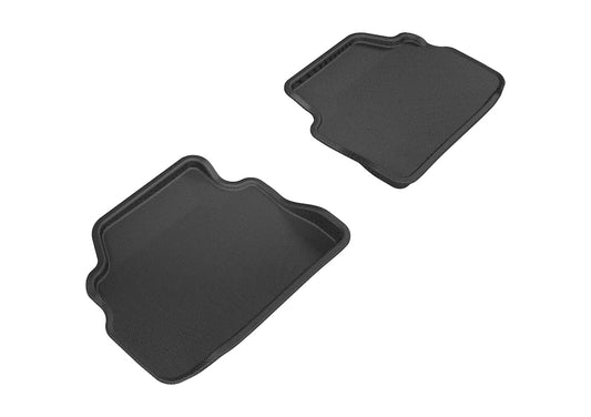 All-Weather Custom-Fit Floor Mats for BMW 3 Series 2007-2013 with Non-Slip Backing - Black - 2nd Row