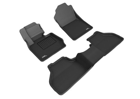 All-Weather Custom-Fit Floor Mats for BMW X3 (F25)/ X4 (F26) 2011-2018 with Non-Slip Backing - Black - 1st Row 2nd Row