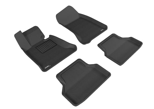 All-Weather Custom-Fit Floor Mats for BMW 5 Series 2004-2010 with Non-Slip Backing - Black - 1st Row 2nd Row