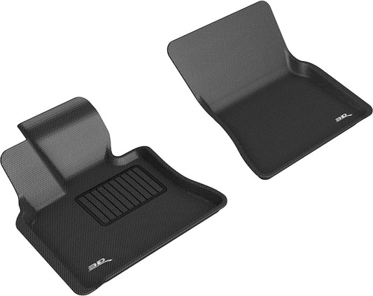 All-Weather Custom-Fit Floor Mats for BMW X5 / X6 2007-2014 with Non-Slip Backing - Black - 1st Row