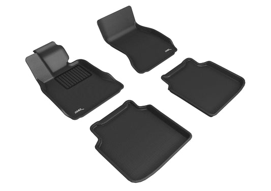 All-Weather Custom-Fit Floor Mats for BMW 7 Series Li (F02) Rwd 2009-2012 with Non-Slip Backing - Black - 1st Row 2nd Row