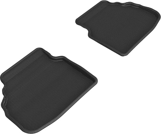 All-Weather Custom-Fit Floor Mats for BMW 7 Series 2009-2012 with Non-Slip Backing - Black - 2nd Row
