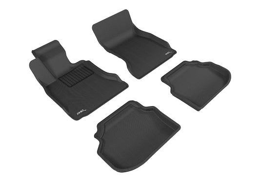 All-Weather Custom-Fit Floor Mats for BMW 5 Series Li 2011-2014 with Non-Slip Backing - Black - 1st Row 2nd Row