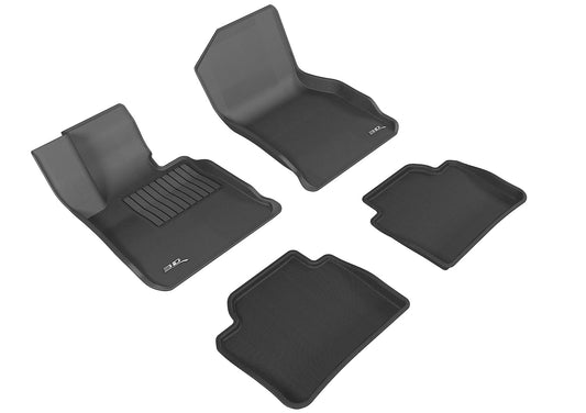 All-Weather Custom-Fit Floor Mats for BMW 4 Series (F36) Grand Coupe 2014-2020 with Non-Slip Backing - Black - 1st Row 2nd Row