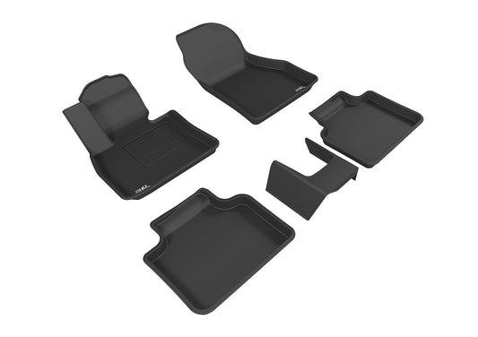 All-Weather Custom-Fit Floor Mats for BMW X1 (F48) / X2 (F39) 2016-2023 with Non-Slip Backing - Black - 1st Row 2nd Row