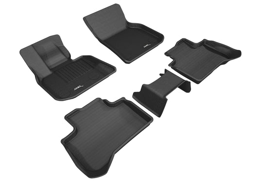 All-Weather Custom-Fit Floor Mats for BMW X3 (G01)/ X4 (G02) 2018-2025 with Non-Slip Backing - Black - 1st Row 2nd Row