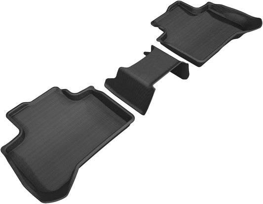 All-Weather Custom-Fit Floor Mats for BMW X3 (G01)/ X4 (G02) 2018-2025 with Non-Slip Backing - Black - 2nd Row