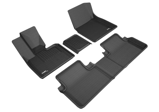 All-Weather Custom-Fit Floor Mats for BMW I3 2014-2021 with Non-Slip Backing - Black - 1st Row 2nd Row