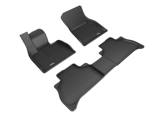 All-Weather Custom-Fit Floor Mats For Bmw X5 (G05) 5-Passenger 2019-2026 With Non-Slip Backing - Black - 1St Row 2Nd Row