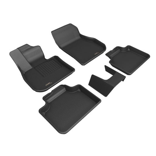 All-Weather Custom-Fit Floor Mats for BMW X1 (U11) 2023-2025 with Non-Slip Backing - Black - 1st Row 2nd Row
