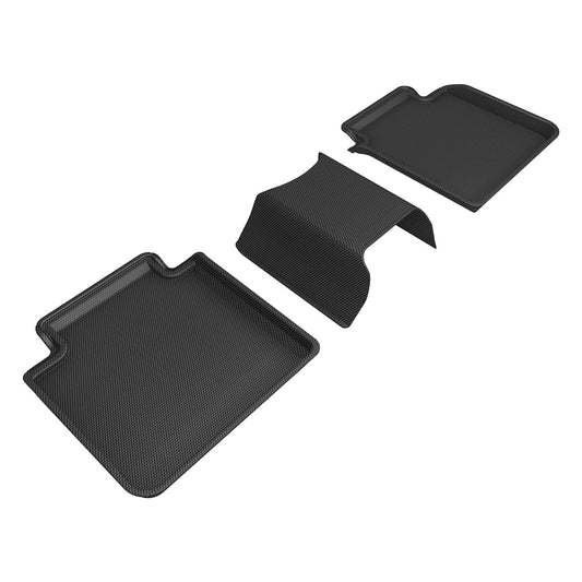 All-Weather Custom-Fit Floor Mats for BMW I7 (G70) 2023-2025 with Non-Slip Backing - Black - 2nd Row
