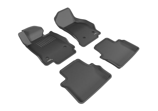 All-Weather Custom-Fit Floor Mats for Cadillac Cts 2014-2019 with Non-Slip Backing - Black - 1st Row 2nd Row