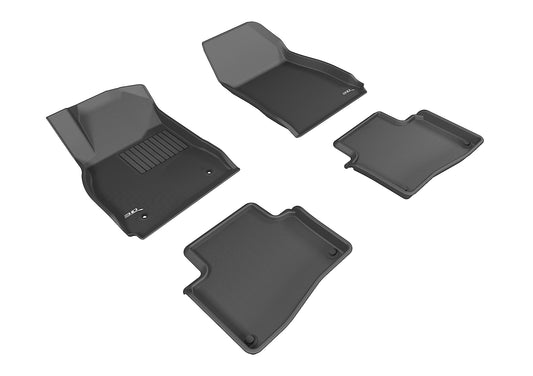 All-Weather Custom-Fit Floor Mats for Cadillac Xts 2013-2019 with Non-Slip Backing - Black - 1st Row 2nd Row