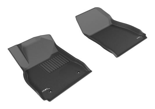 All-Weather Custom-Fit Floor Mats for Cadillac Xts 2013-2019 with Non-Slip Backing - Black - 1st Row