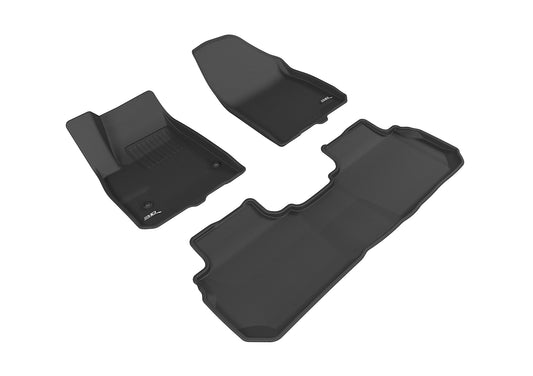 All-Weather Custom-Fit Floor Mats for Cadillac Xt5 2017-2025 with Non-Slip Backing - Black - 1st Row 2nd Row