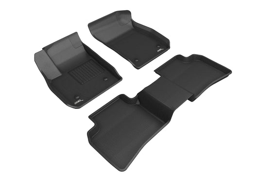 All-Weather Custom-Fit Floor Mats for Cadillac Xt4 2019-2025 with Non-Slip Backing - Black - 1st Row 2nd Row