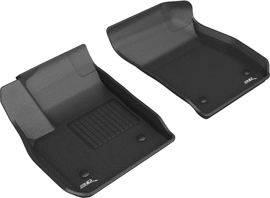 All-Weather Custom-Fit Floor Mats for Cadillac Xt4 2019-2025 with Non-Slip Backing - Black - 1st Row