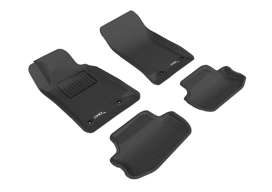 All-Weather Custom-Fit Floor Mats for Chevrolet Camaro 2010-2015 with Non-Slip Backing - Black - 1st Row 2nd Row