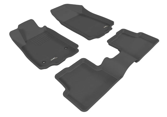 All-Weather Custom-Fit Floor Mats for Chevrolet Sonic 2012-2020 with Non-Slip Backing - Black - 1st Row 2nd Row