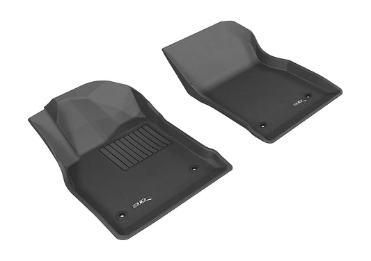 All-Weather Custom-Fit Floor Mats for Chevrolet Cruze/ Cruze Limited 2011-2016 with Non-Slip Backing - Black - 1st Row